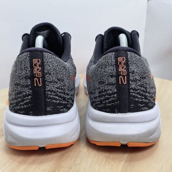 ASICS Mens Black & Orange Dynablast 2 Running Shoes Trainers US 10.5 - Picture 6 of 9